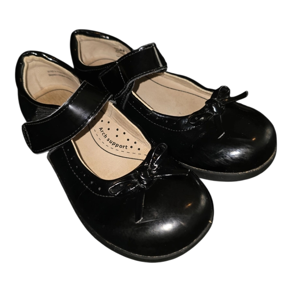 Pediped Flex Black Isabella Mary Jane Flats  Girls Size 31 And 26